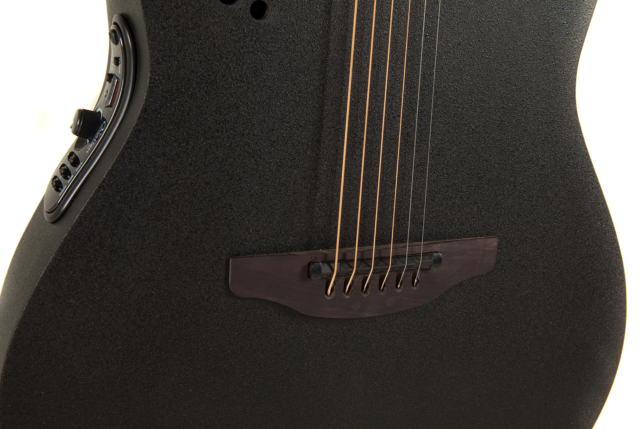 Ovation Chitarra acustica elettrica Pro Series Elite 1778TX Mid Cutaway – Coperta in abete Sitka massiccio di grado A – Corpo Lyrachord – Corde Adamas Nuova Coated – Black Textured – 1778TX-5-G