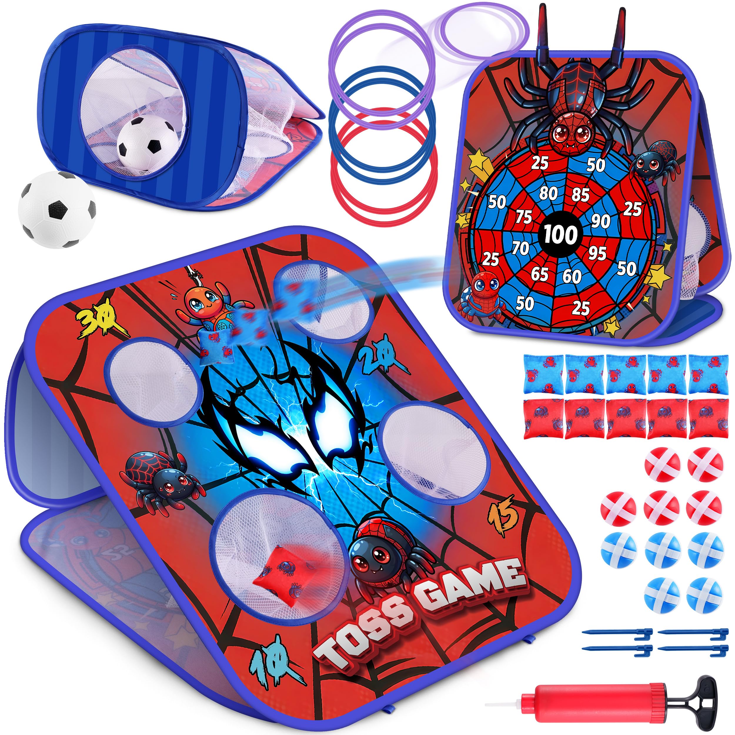 Bean Bag Toss Game for Kids - Outdoor Cornhole -12