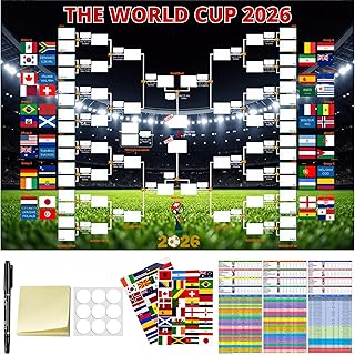 DEERCOOKIE 2026 World Cup Schedule Poster 85 X 60 Cm
