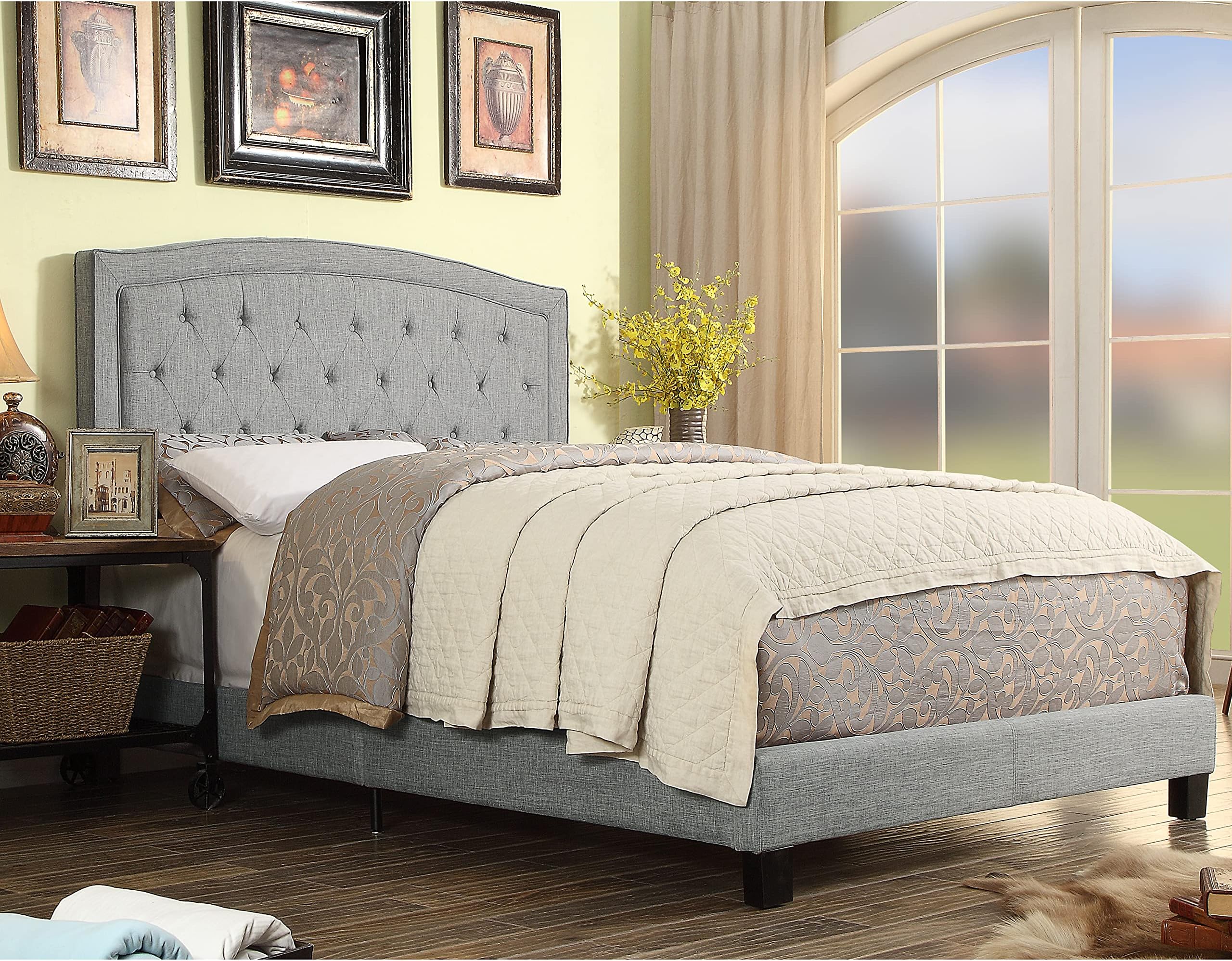 Rosevera Gabriel Platform Bed, King, Grey