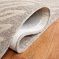 Vista 6 de Martha Stewart x SAFAVIEH - Colección de alfombras de área, alfombra de 2 pies 3 pulgadas x 10 pies, gamuza beige, lana y viscosa hecha a mano