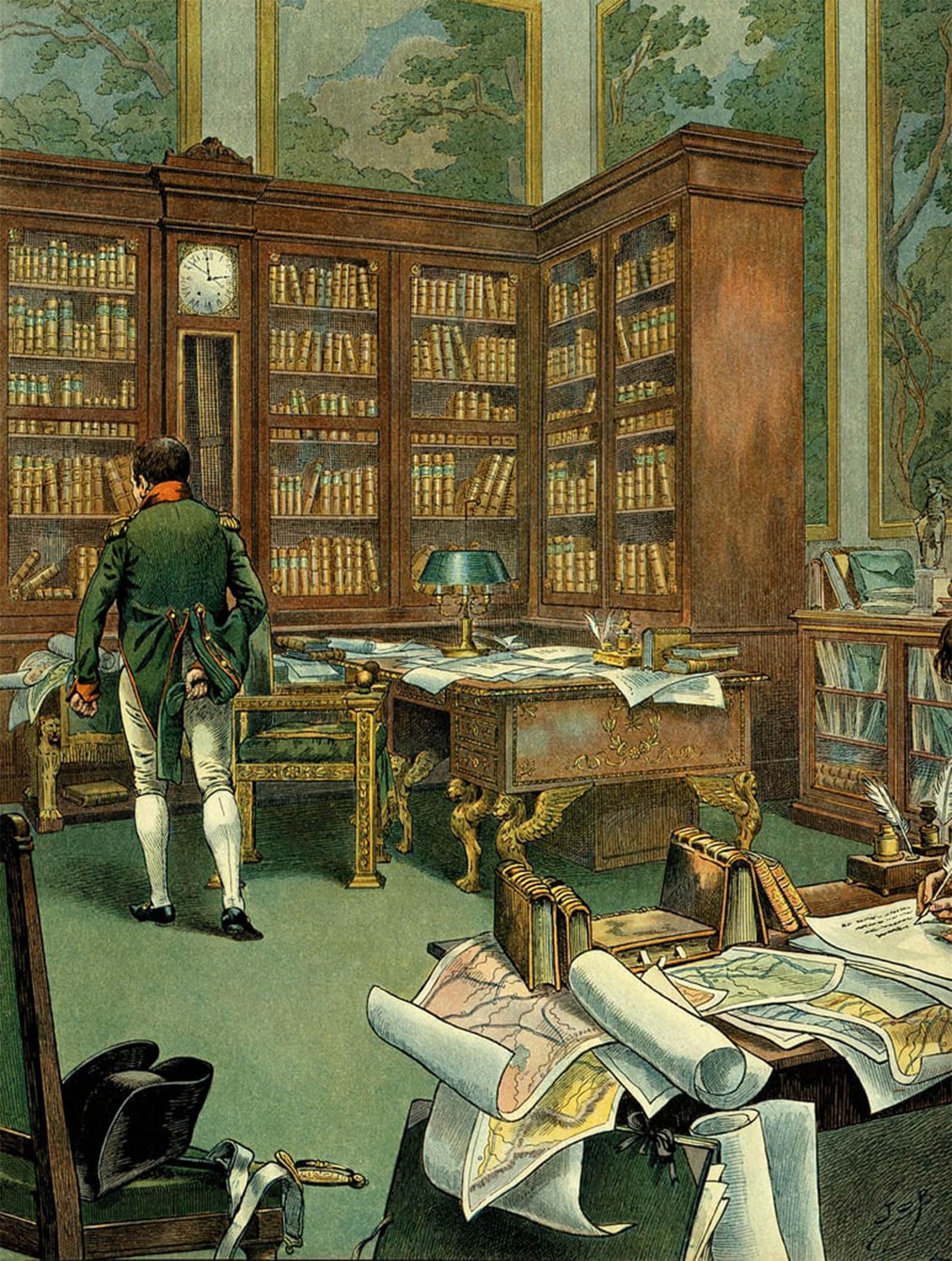 Posteriik No Frame Famous Modern Artwork Art Mural Working Cabinet Of Napoleon I Bonaparte On The First Floor Of The Palais Des Tuileries Oil Paintings Pictures For Home Decor 60X90cm