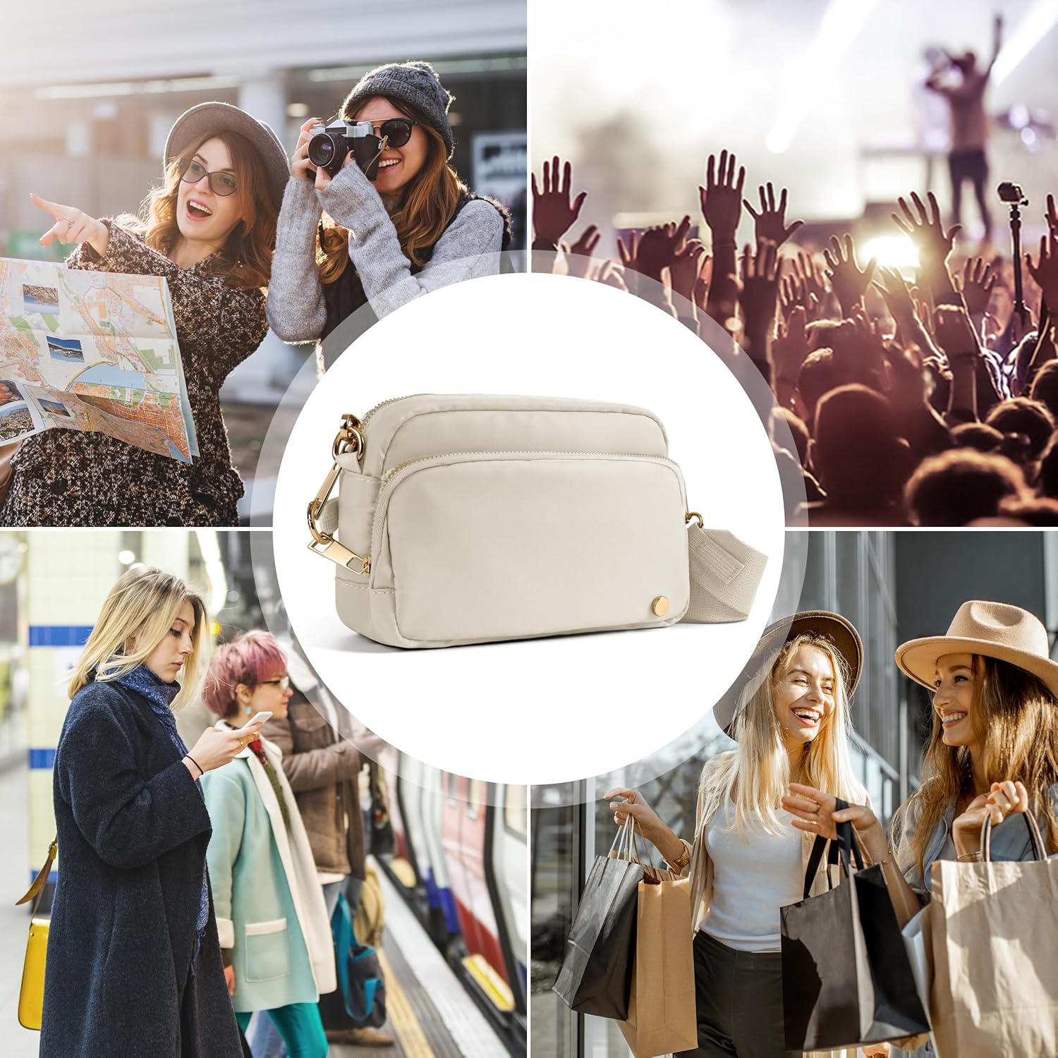 Joryin Anti Theft Crossbody Bag for Women, Slash-resistant RFID Blocking Travel Purses, Small Shoulder Bag Handbag, Nylon - Image 7