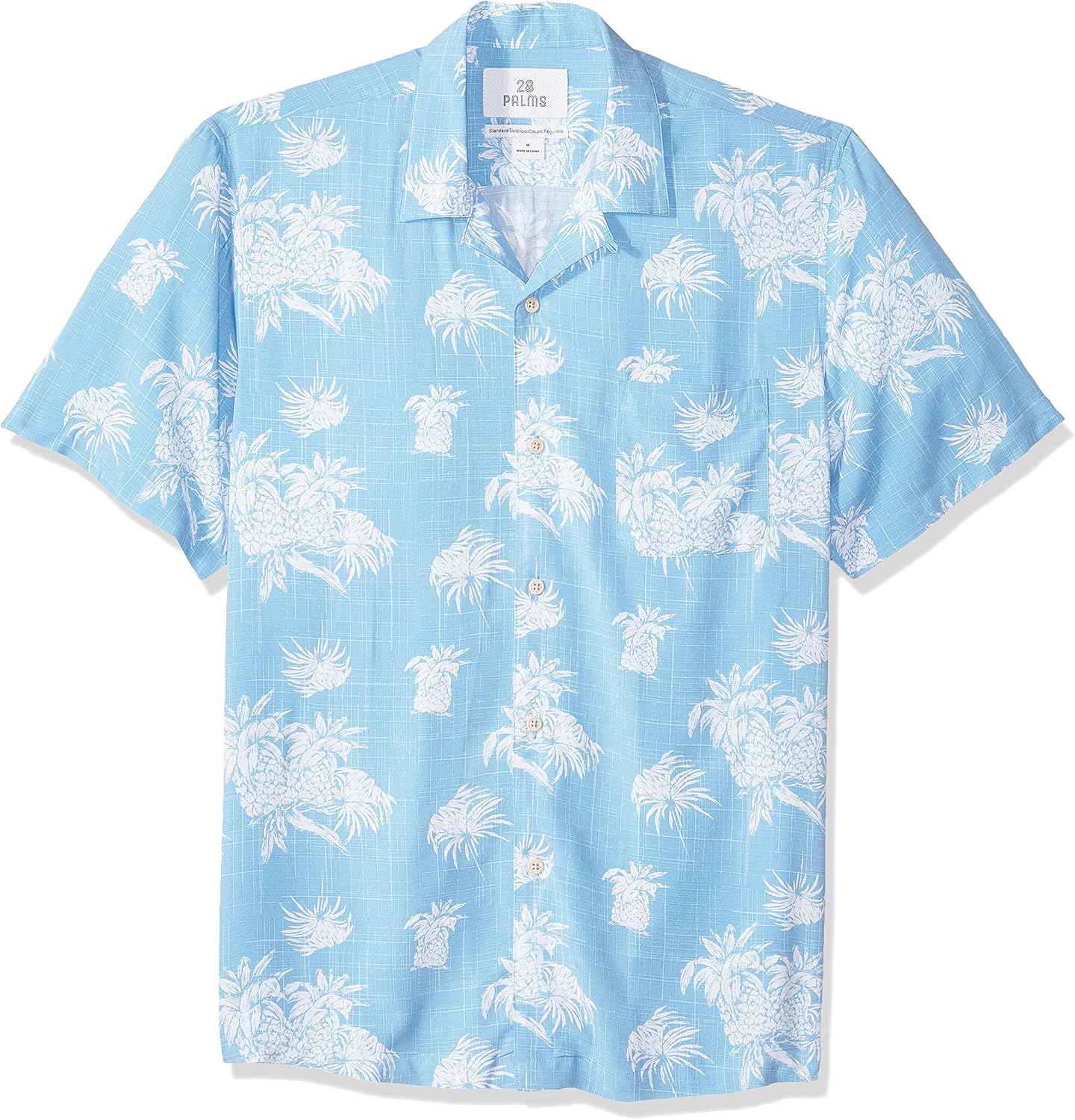 28 Palms Men's Standard-Fit Vintage Washed 100% Rayon Tropical Vacation Shirt