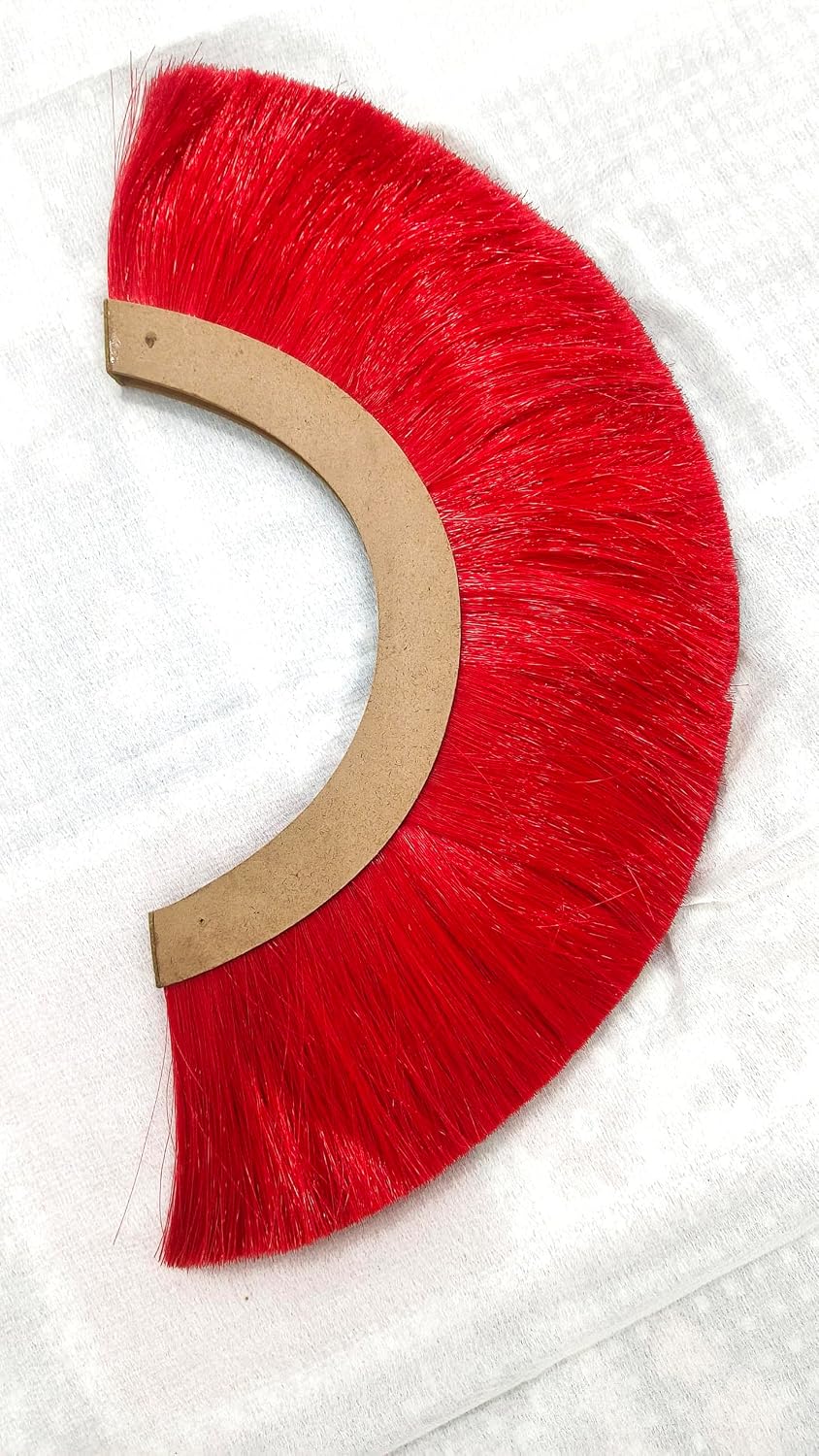 RED Plume Crest Brush for Roman Centurion Soldier Helmet New Replacement Hairs Detachable Plume for Deluxe Roman Empire Warrior Helmet Legionaries Brush Hair Armor (RED)