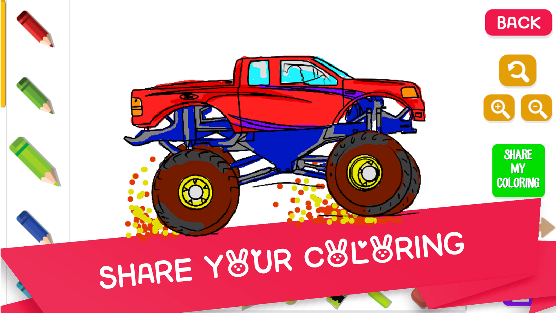 Kids Coloring Hot Monster Truck - 4x4 Wheels - App on Amazon Appstore