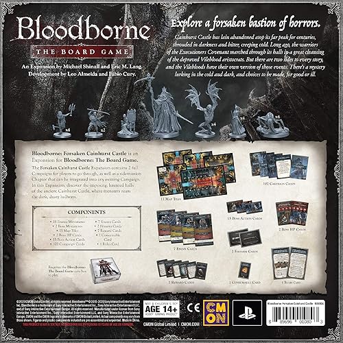Miniatura 3 de CMON Bloodborne The Board Game Forsaken Cainhurst Castle Expansion Juego de estrategia Juego cooperativo para adultos y adolescentes A partir