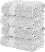 Vista 8 de Modern Threads Paquete de 4 Sábanas de Baño SpunLoft Azul 35x66 pulgadas