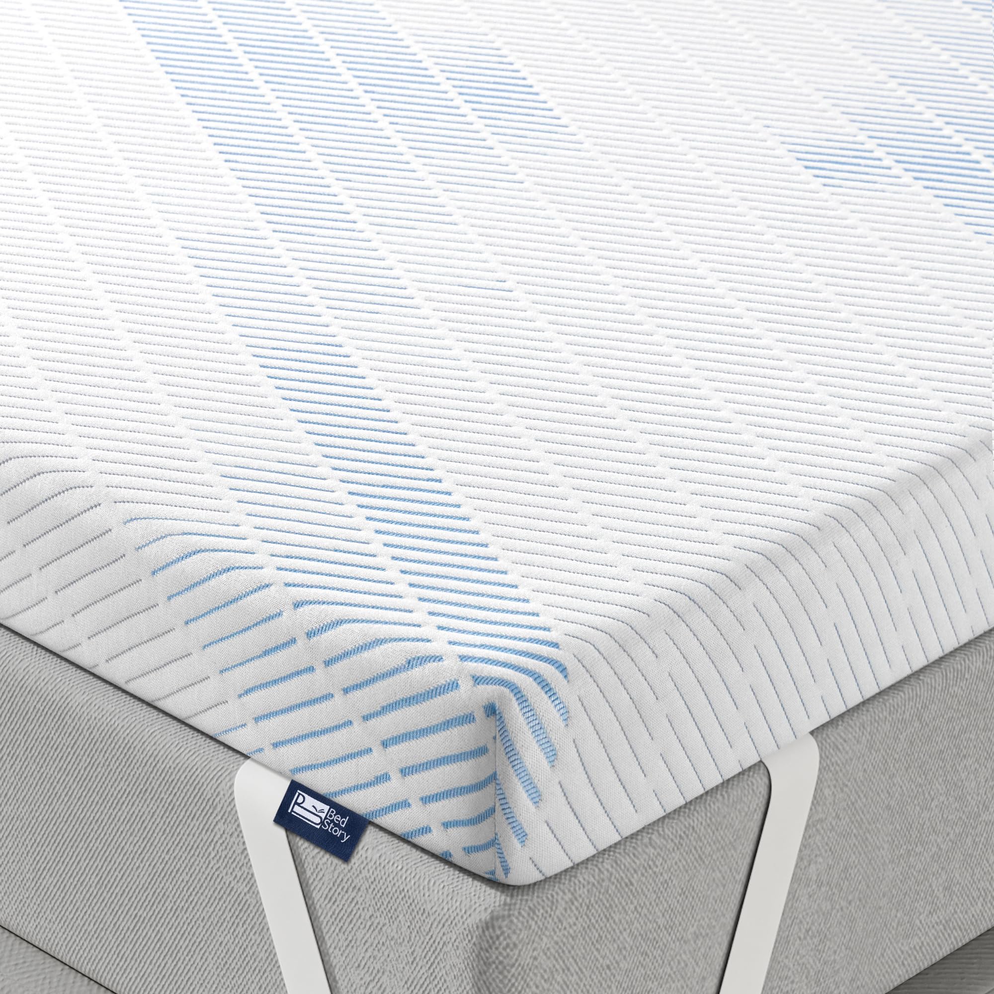 BedStory Surmatelas 90x190 cm | sur-Matelas 1 Personne en Mémoire de Forme Gel | Soutien Optimal | Housse Hypoallergénique Lavable | Épaisseur 7 cm