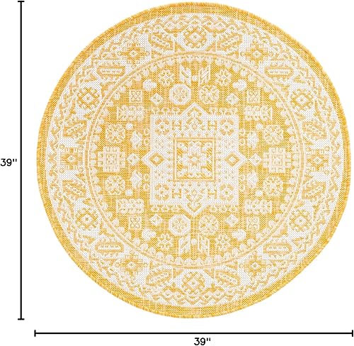 Miniatura 240 de Rugs.com Outdoor Aztec Collection Alfombra – 4 x 6 pies alfombra de tejido plano gris carbón perfecta para salas de estar, grandes comedores, planos