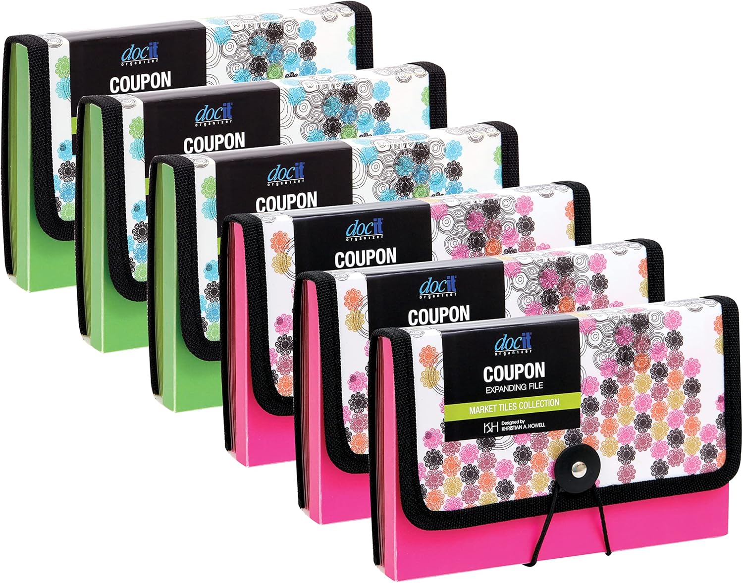 DocIt Organizer Coupon File, Designer Market Tiles, 13
