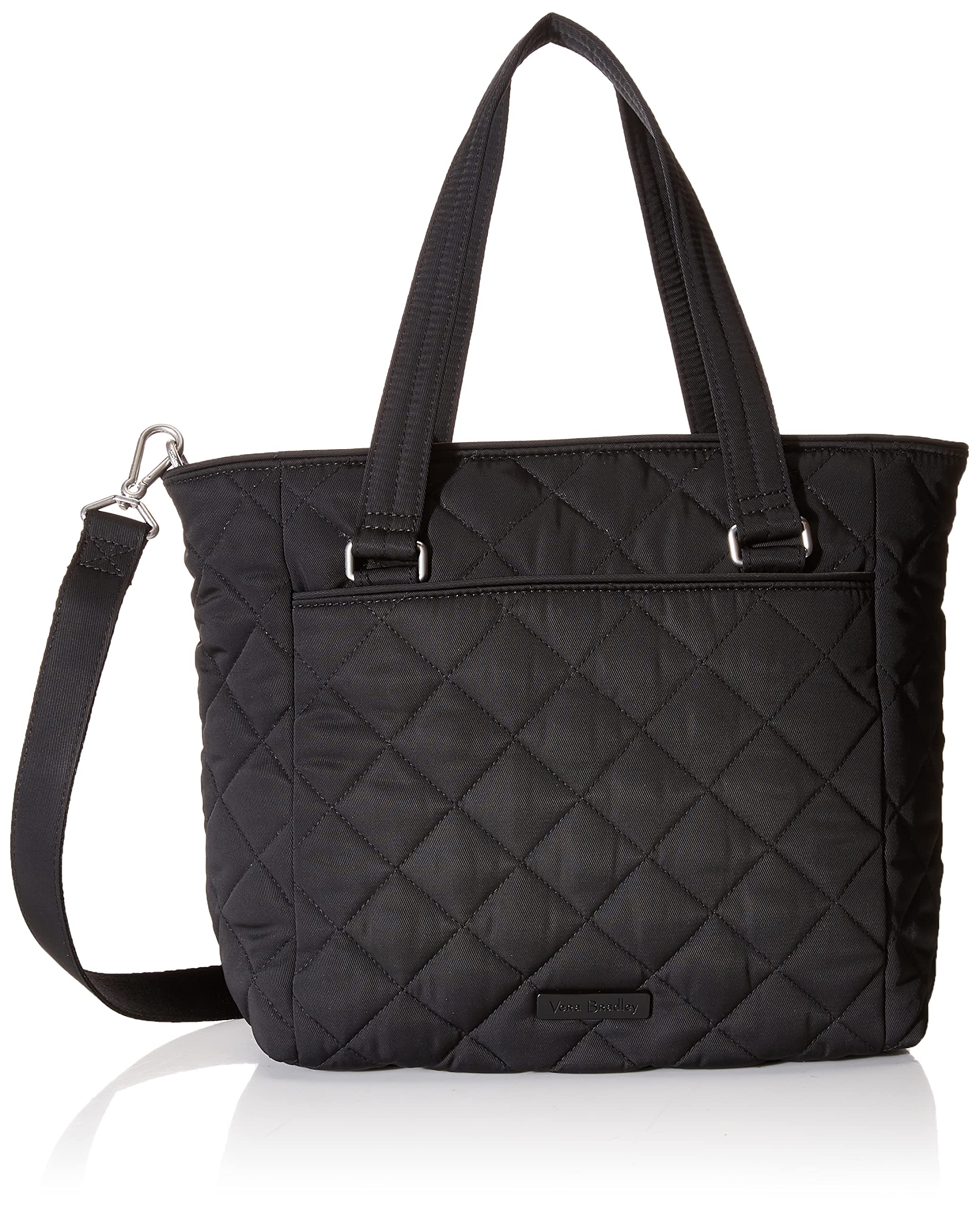 Vera Bradley Performance Twill Multi-Strap Shoulder Satchel Purse, Black, One Size