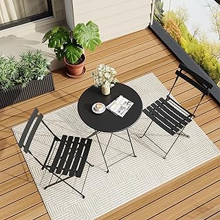 Bistro Table and Chairs Set, 2/3 Outdoor or Indoor Piece Bistro Sets wit...
