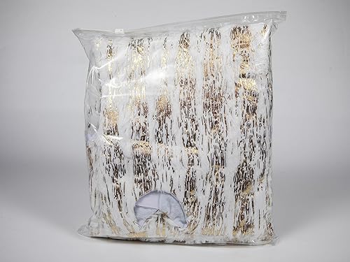 Miniatura 8 de Falda de árbol de Navidad de 48 pulgadas, falda de árbol de patrón de estampado dorado brillante para decoración de árbol de Navidad, doble capa de