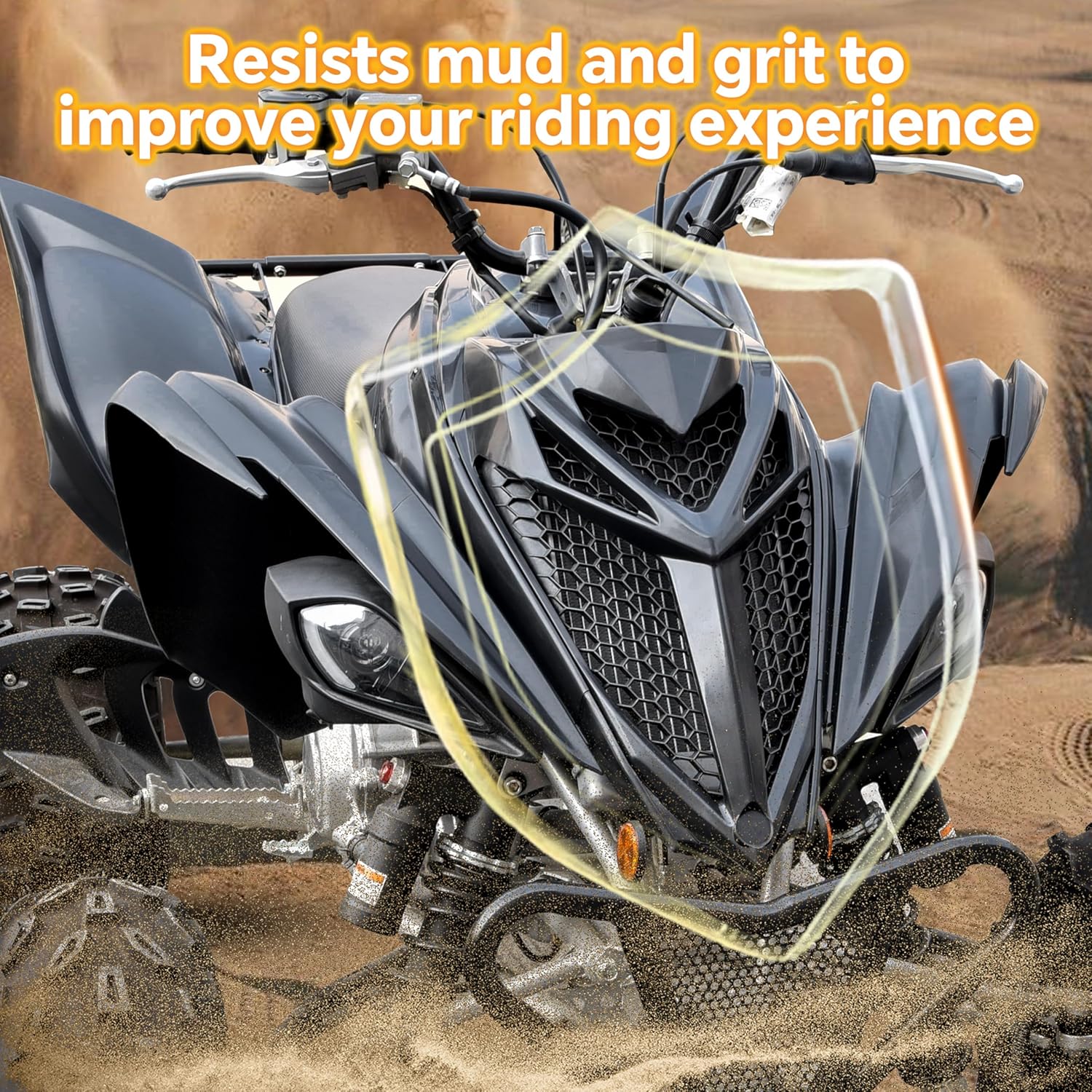 Front Fender Flares Mud Guards Mud Flaps Extension Protector Compatible with Yamaha YFM Raptor 700 700R 2013-2025 Accessories