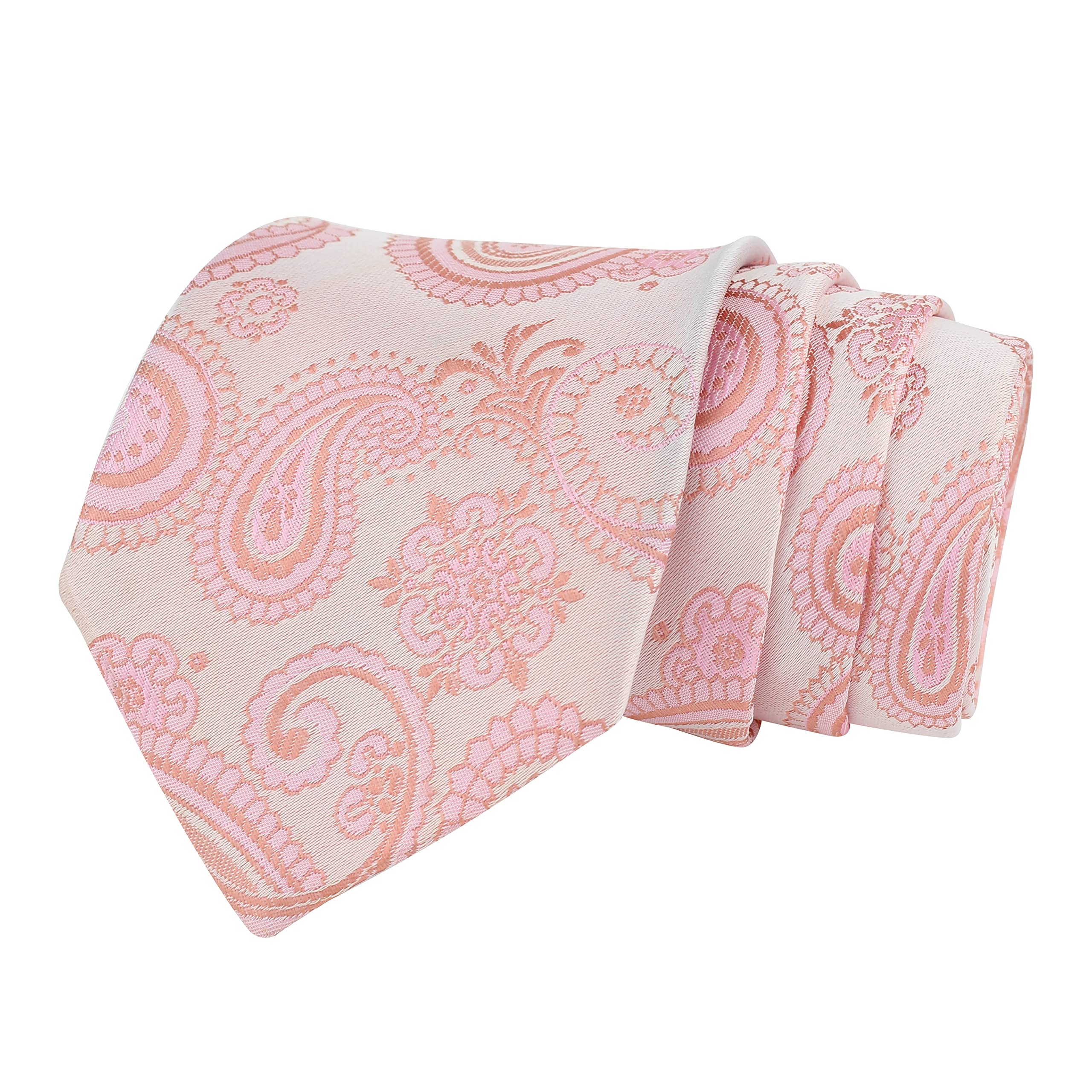 Kavove The Royal Paisley Pink Necktie For Men - Image 2 thumbnail