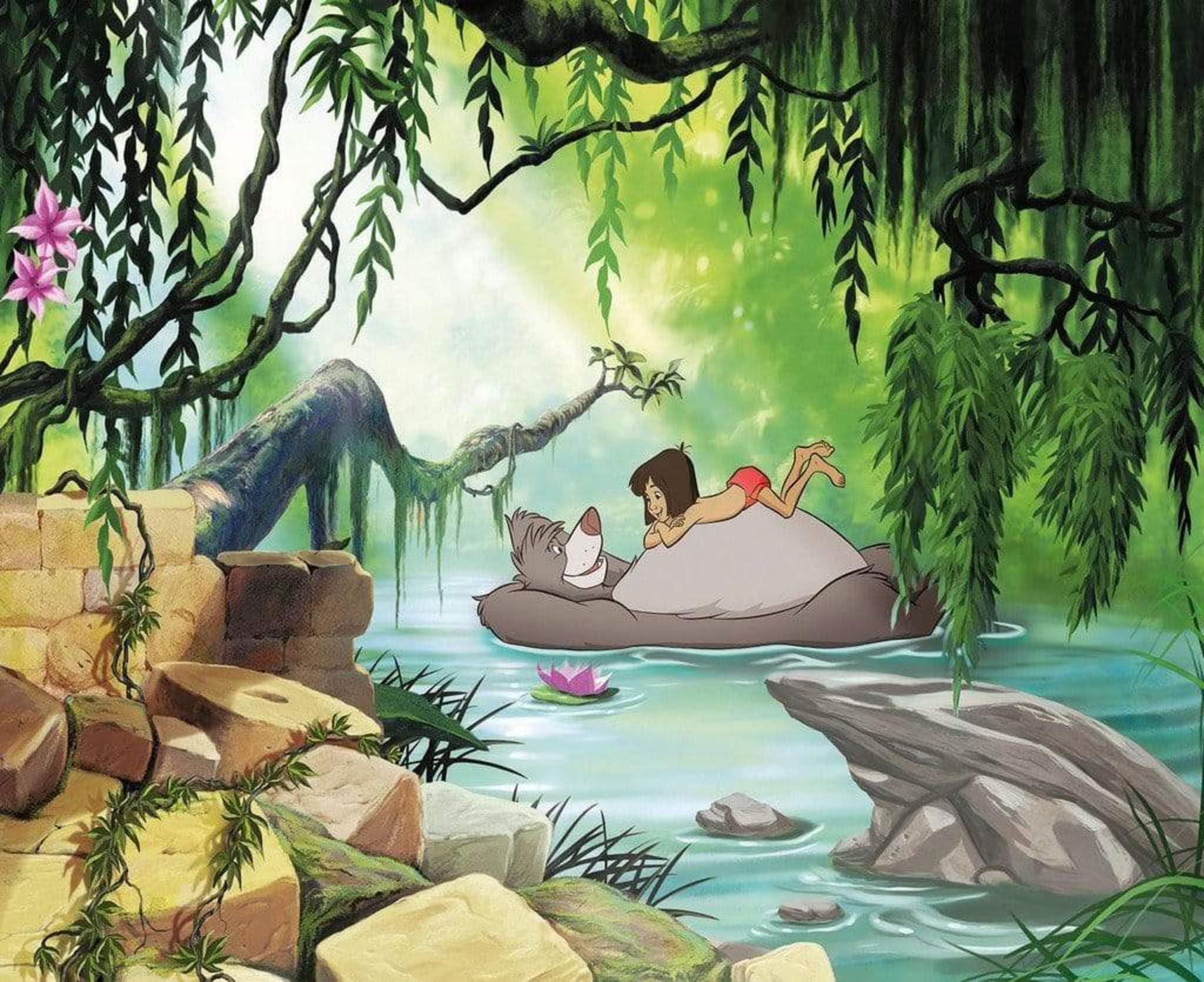 Disney decor wallpaper children bedroom wall mural Jungle Book Baloo + adhesive