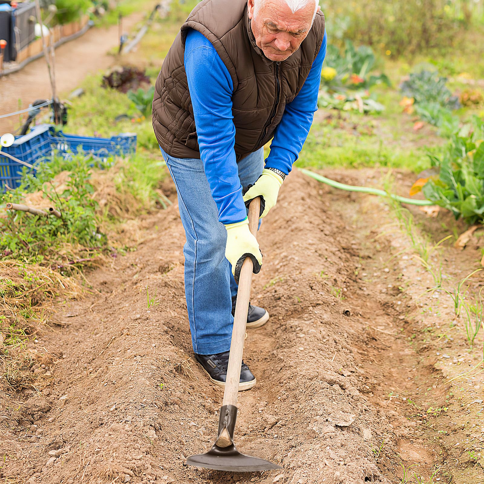 Houe de Jardin Outil à Main en Acier Résistant sans Manche 23,5 CM pour Désherbage et Travail du Sol au Potager
