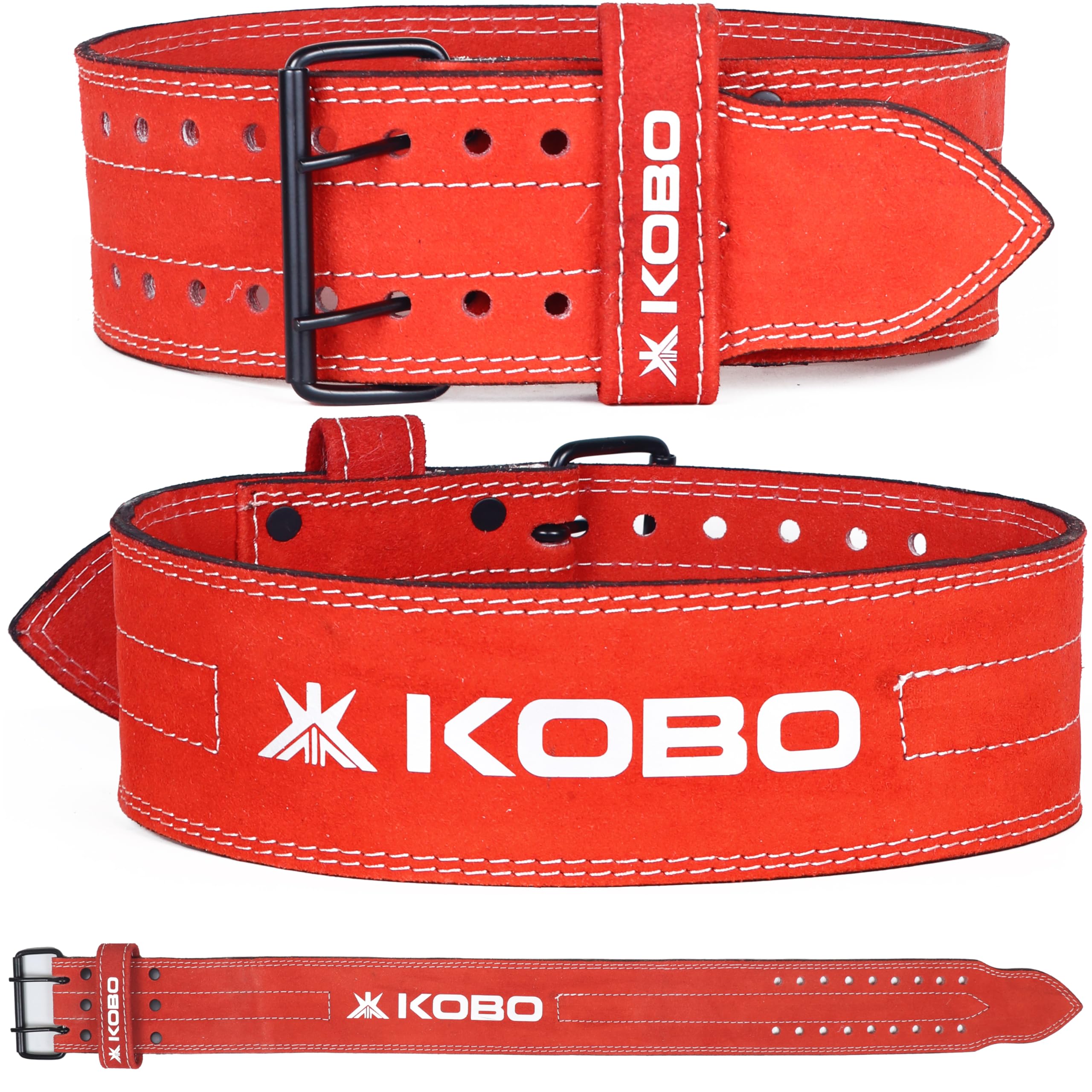 Kobo 6mm Prong Gym Belt For Weight Lifting Fitness, Seude Leather, 4” Wide Back Support, 9 Adjustable Dual Holes, Powerlifting Bodybuilding Deadlift Squat Workout Strength Training, Men Women WTB-23 (B0CSP5DND9) Amazon Price History, Amazon Price Tracker