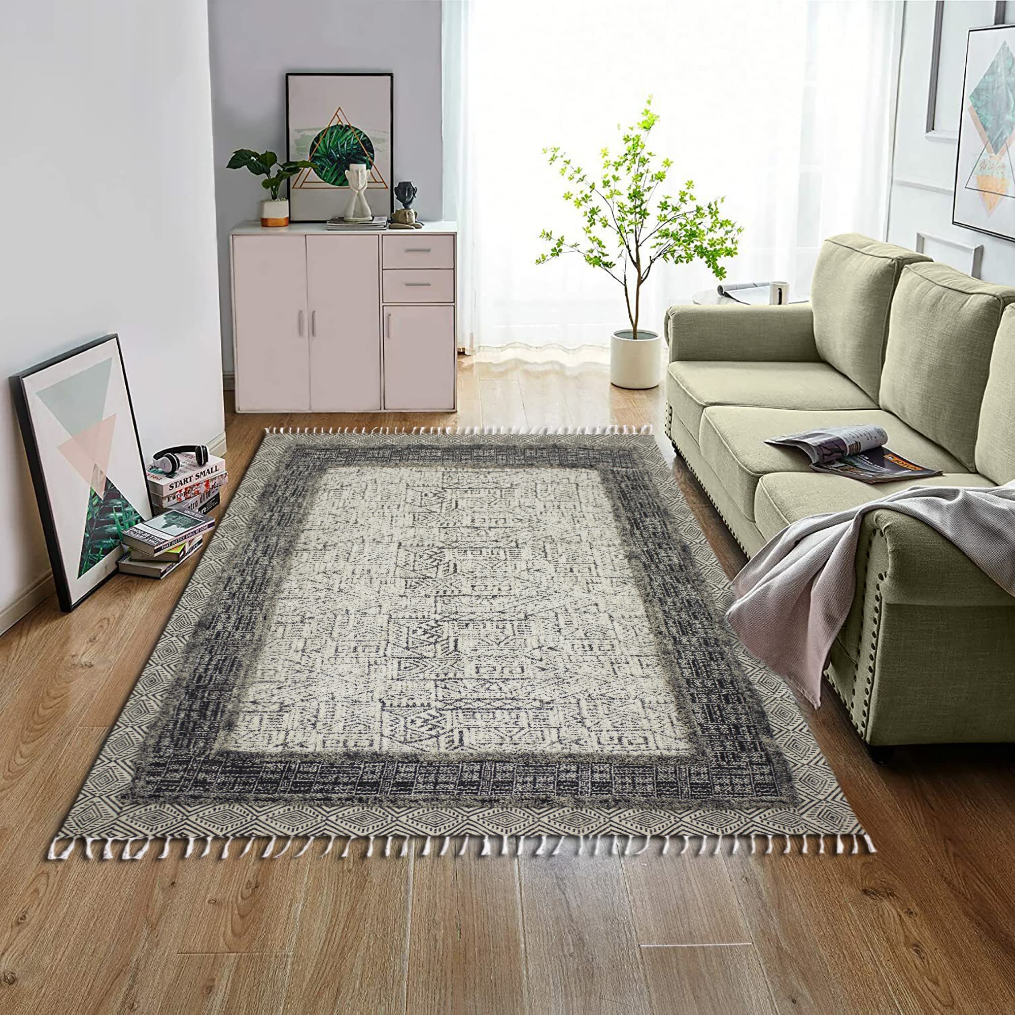 Tapis de sol en coton lavable pour protéger et réchauffer le carrelage de la salle de bain