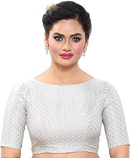 Silver colour blouse designs Clearance