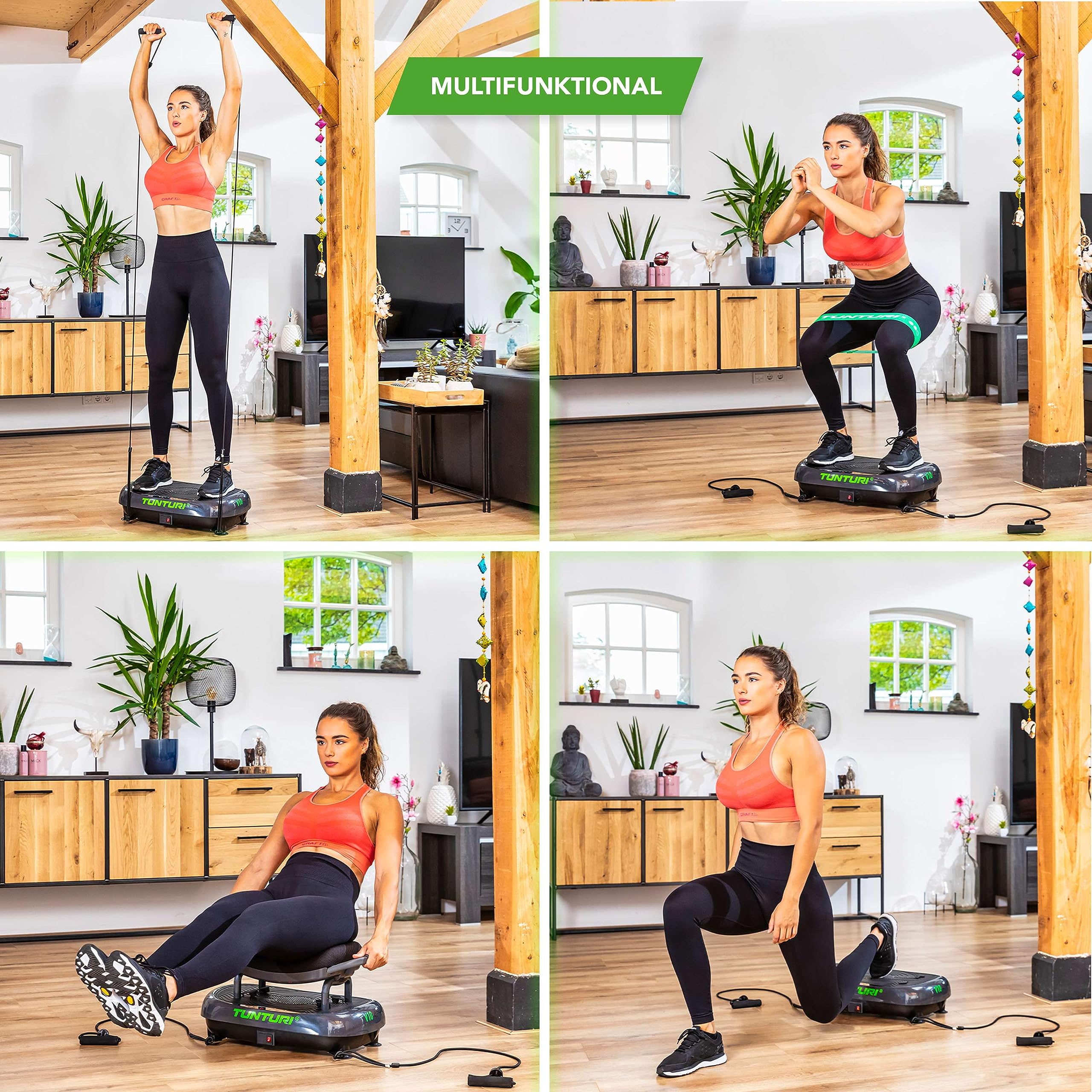 Tunturi Vibrationsplatte Cardio Fit V10 / V20 mit Schwingungen Under / oder Vibration