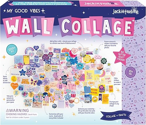 Miniatura 1 de Kit de collage de pared con manualidades con purpurina  1350 piezas  Decoración estética de pared para adolescentes y adolescentes  Ideal para niñas