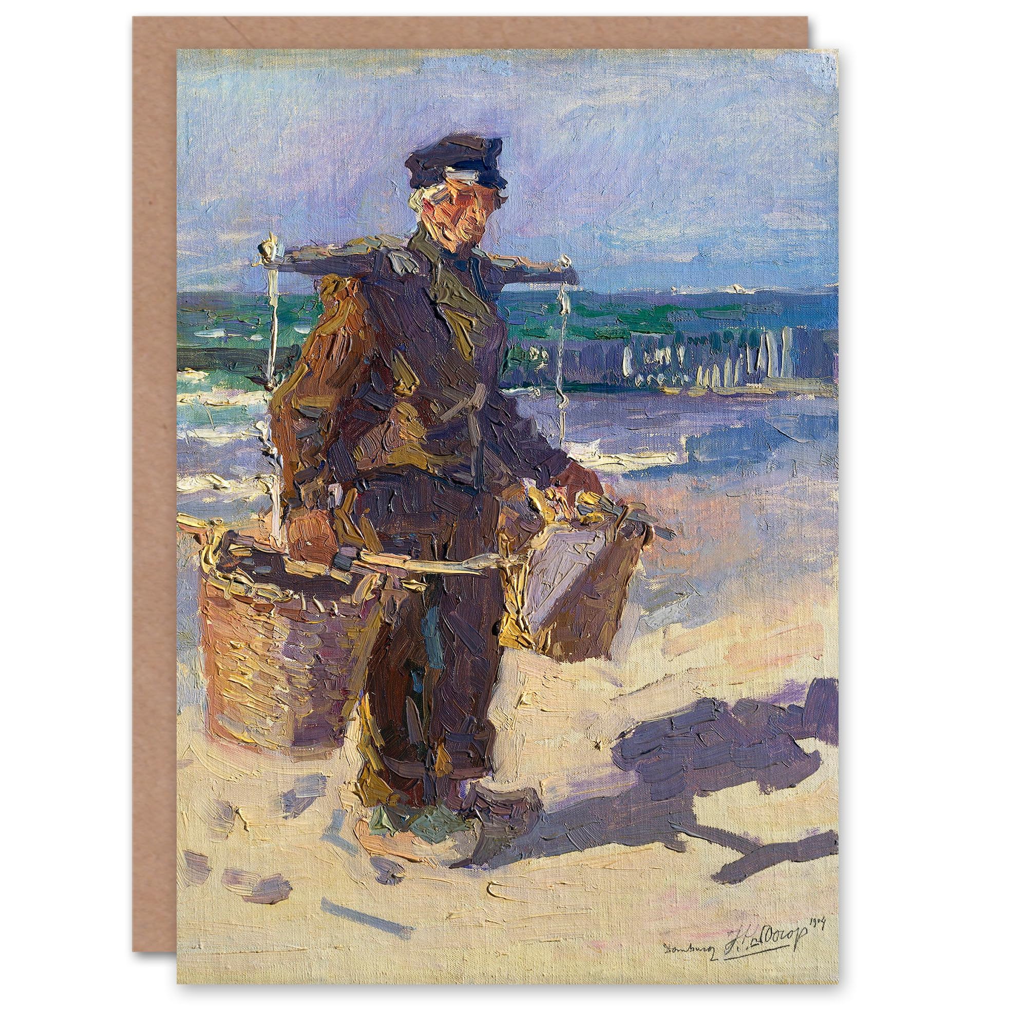 Artery8 Jan Toorop Art Card The Shell Fisherman Portrait Painting