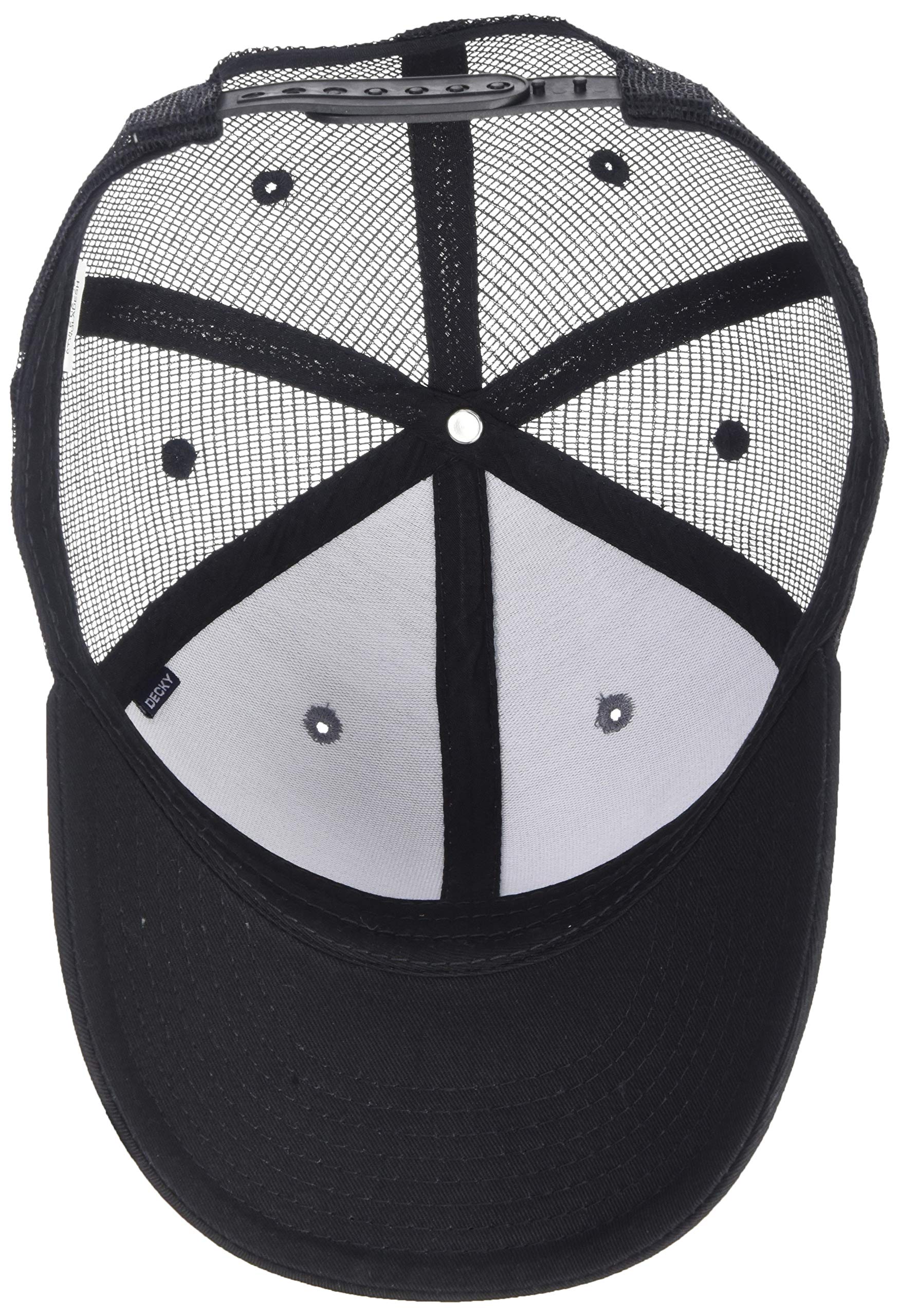 DECKY 1054-BUB Cotton Curve Bill Trucker, blk/Urb/blk, Black/Urban/Black