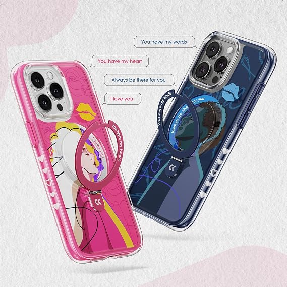 CASEKOO 360 Air Max for iPhone 14 Pro Case [16FT Military Drop Protection/Build-in Magnetic Ring Stand] - Fashion Sport Series - Tough 360 Air-Filled Bumper - AirLov Blue