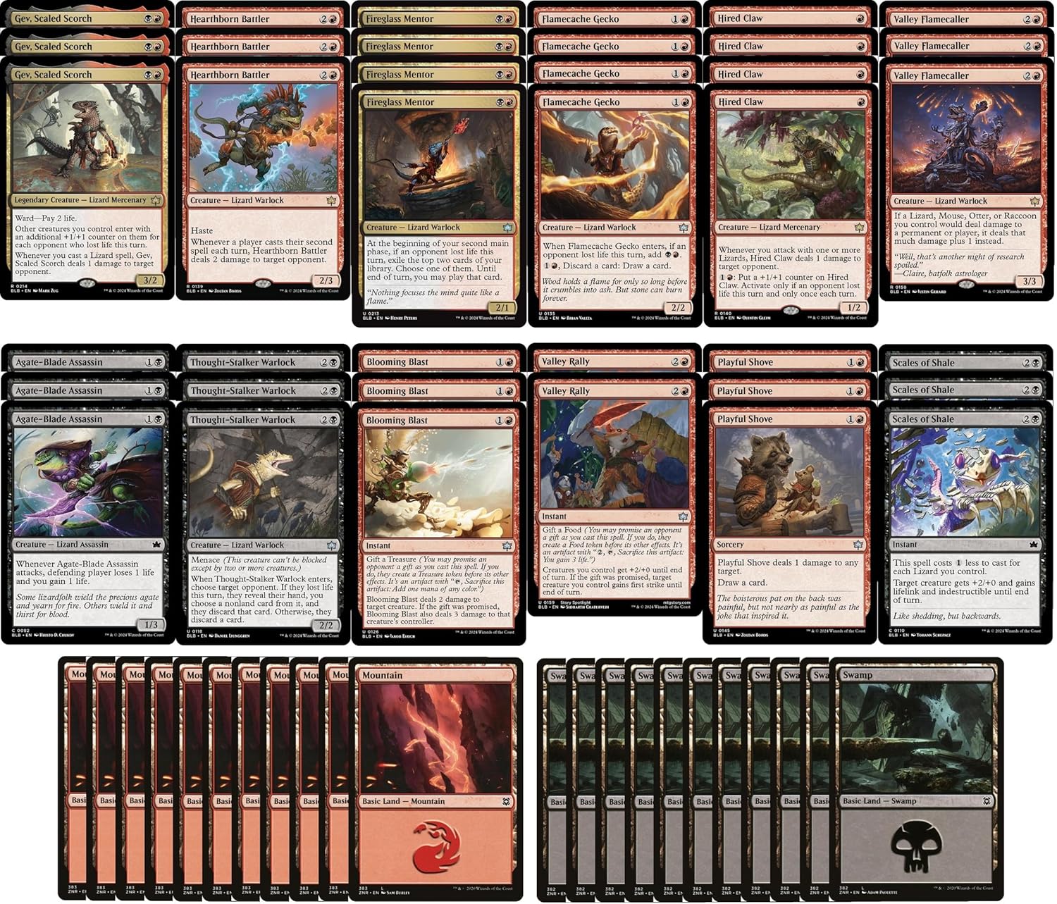 Elite Lizard MTG Deck - Rakdos Black Red - Modern & Pioneer Legal - Custom Built - Magic The Gathering - MTG - 60 Card!