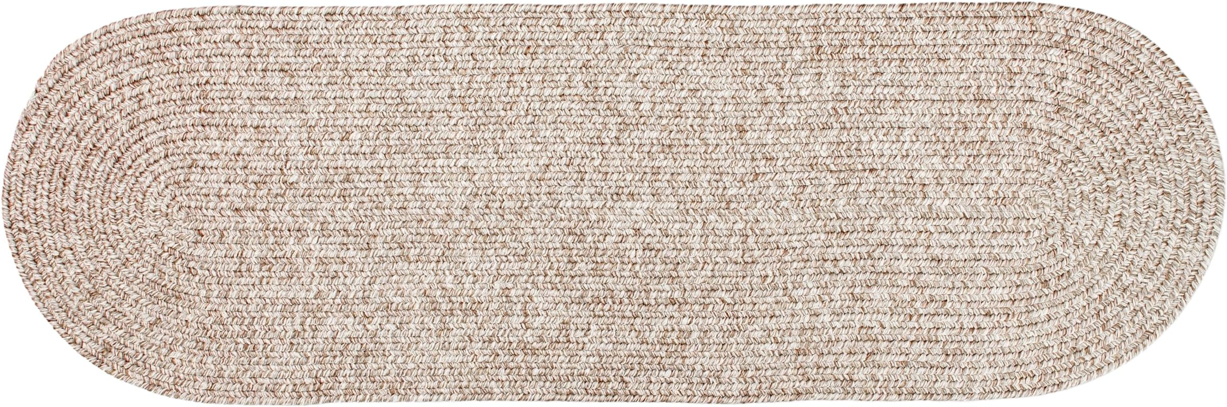 Amazon.com: Super Area Rugs Ivory Braided Rug Farmhouse Kitchen Braided ...