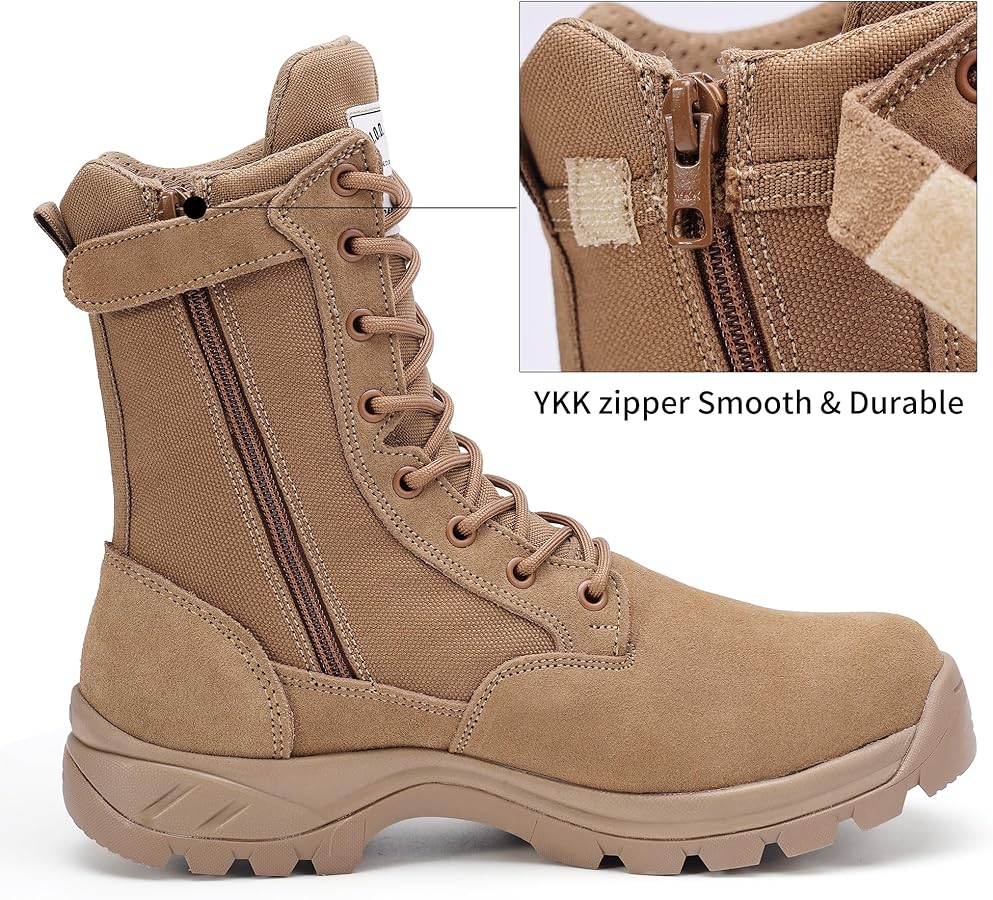 Amazon.co.jp: IODSON メンズ ミリタリー タクティカル ワークブーツ