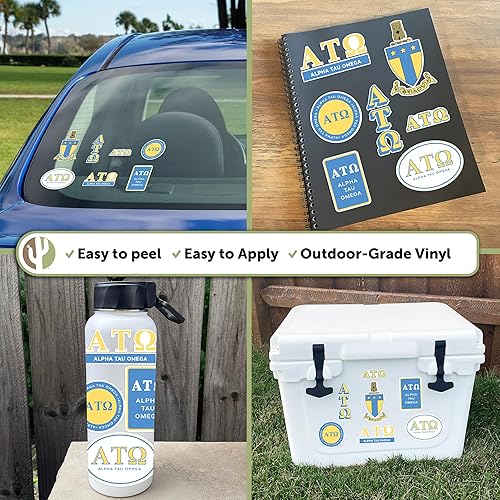 Miniatura 2 de Desert Cactus Alpha Tau Omega - Lámina adhesiva estándar para laptop botella de agua para automóvil (completo, estándar)