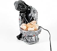 Vista 1 de Dreaming Buddha - Lámpara de sal del Himalaya con dos bombillas