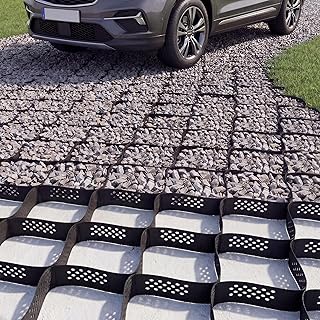 Geocell Gravel Grid 3'' Depth for Driveway, 6.5 x 16.5 ft for Parking & ...