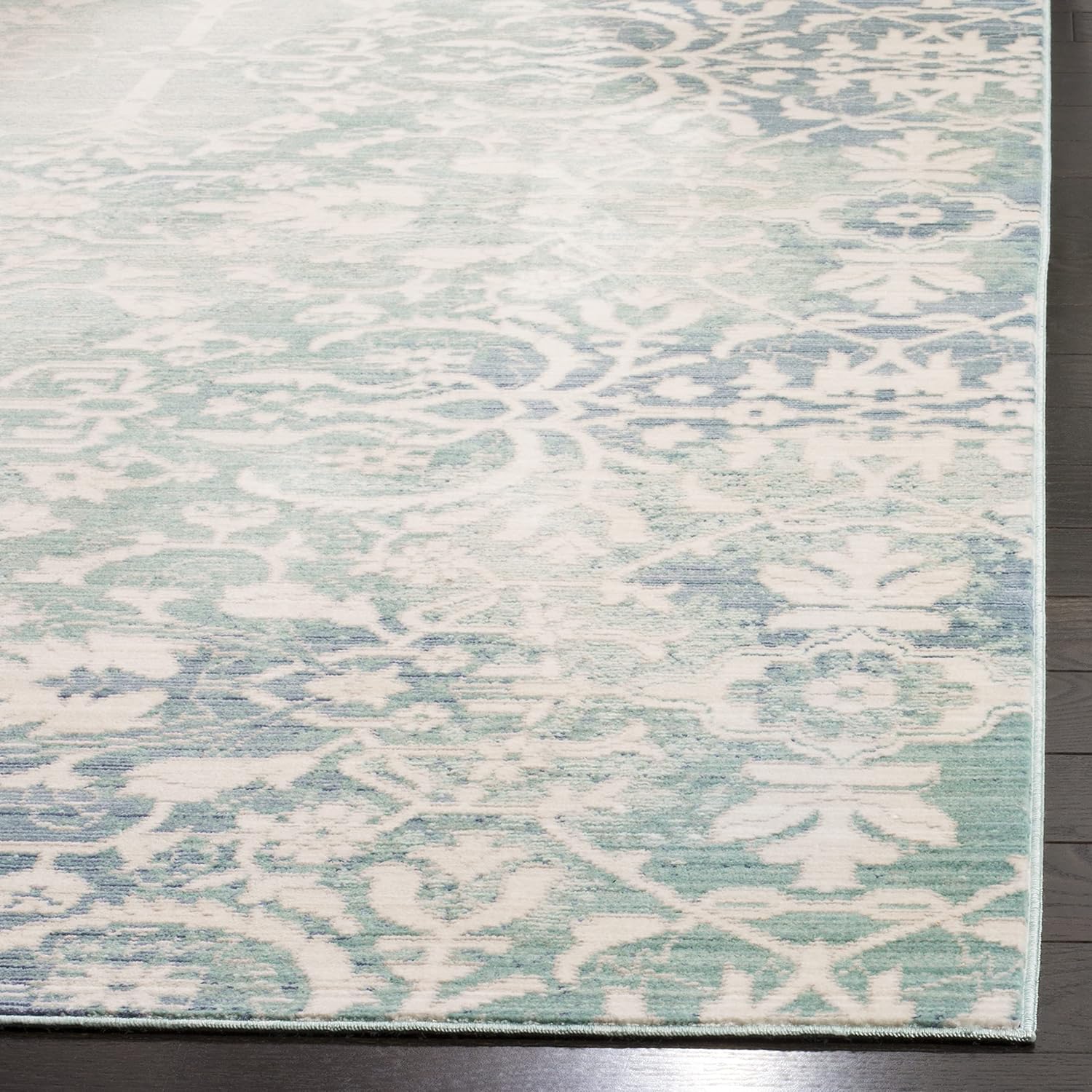 Safavieh Mystique Collection Runner Rug - 2'3" x 8', Blue & Ivory, Non-Shedding & Easy Care, Ideal for High Traffic Areas in Living Room, Bedroom (MYS927F)