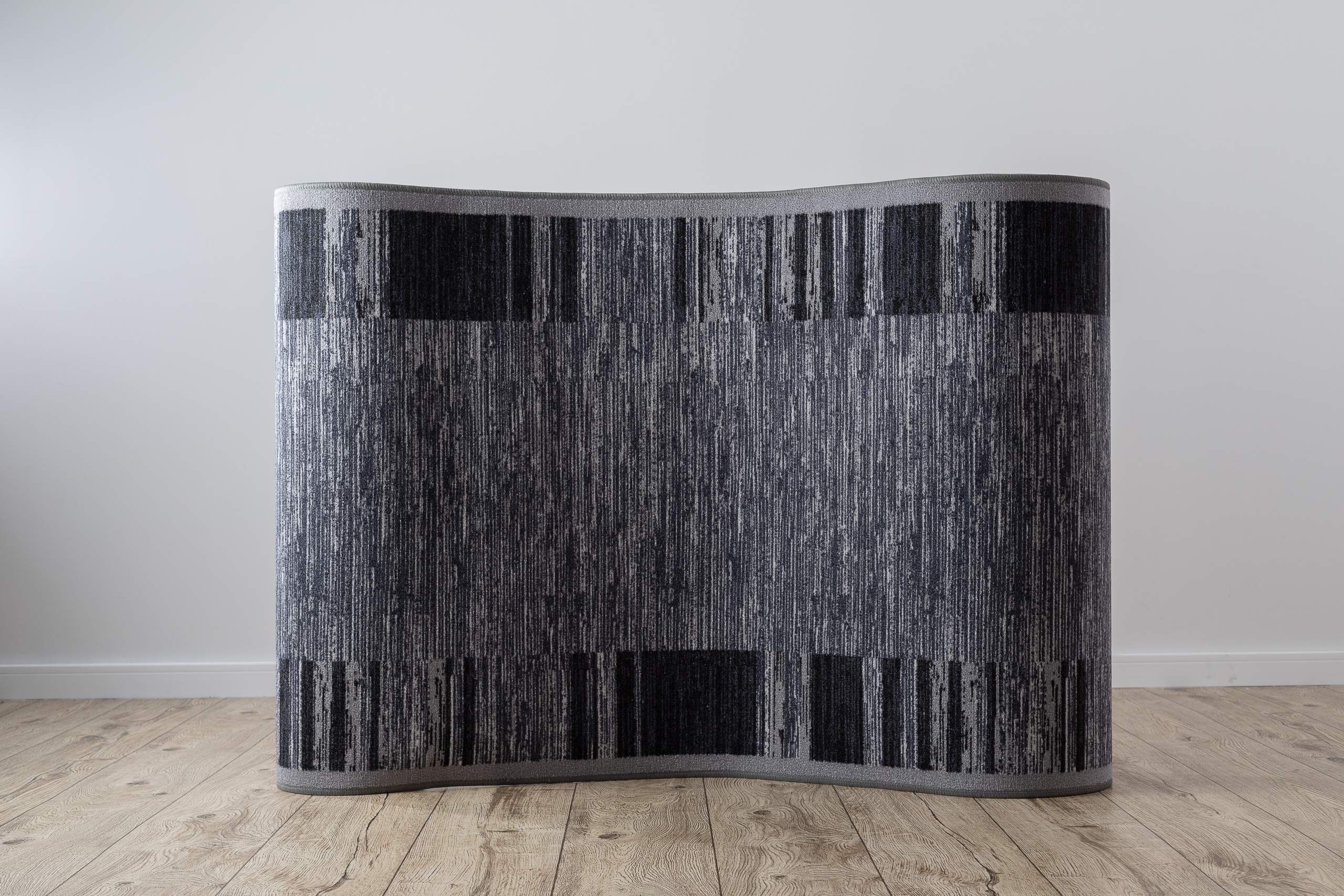 rugsx Tapis de Couloir Adagio Gris - Antidérapant, Moderne et Durable, idéal pour la Cuisine, Le Hall et Le Couloir, 100x300 cm
