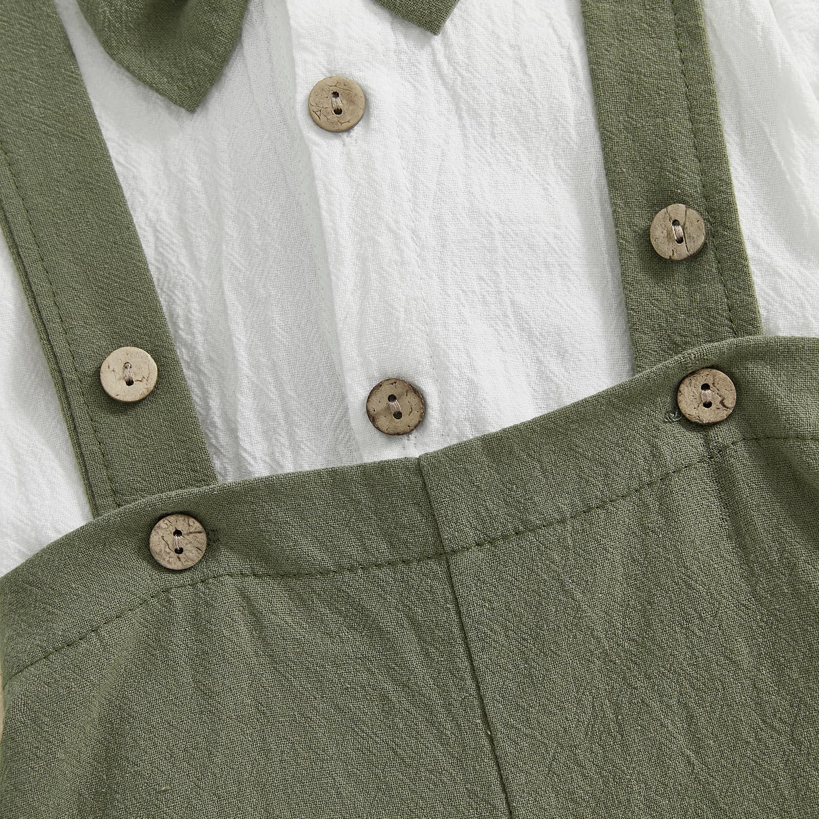 Geagodelia Costume da gentiluomo da bambino da 2 pezzi, body camicia a maniche corte + pantaloncini con bretelle, set da gentiluomo battesimo matrimonio cerimonia