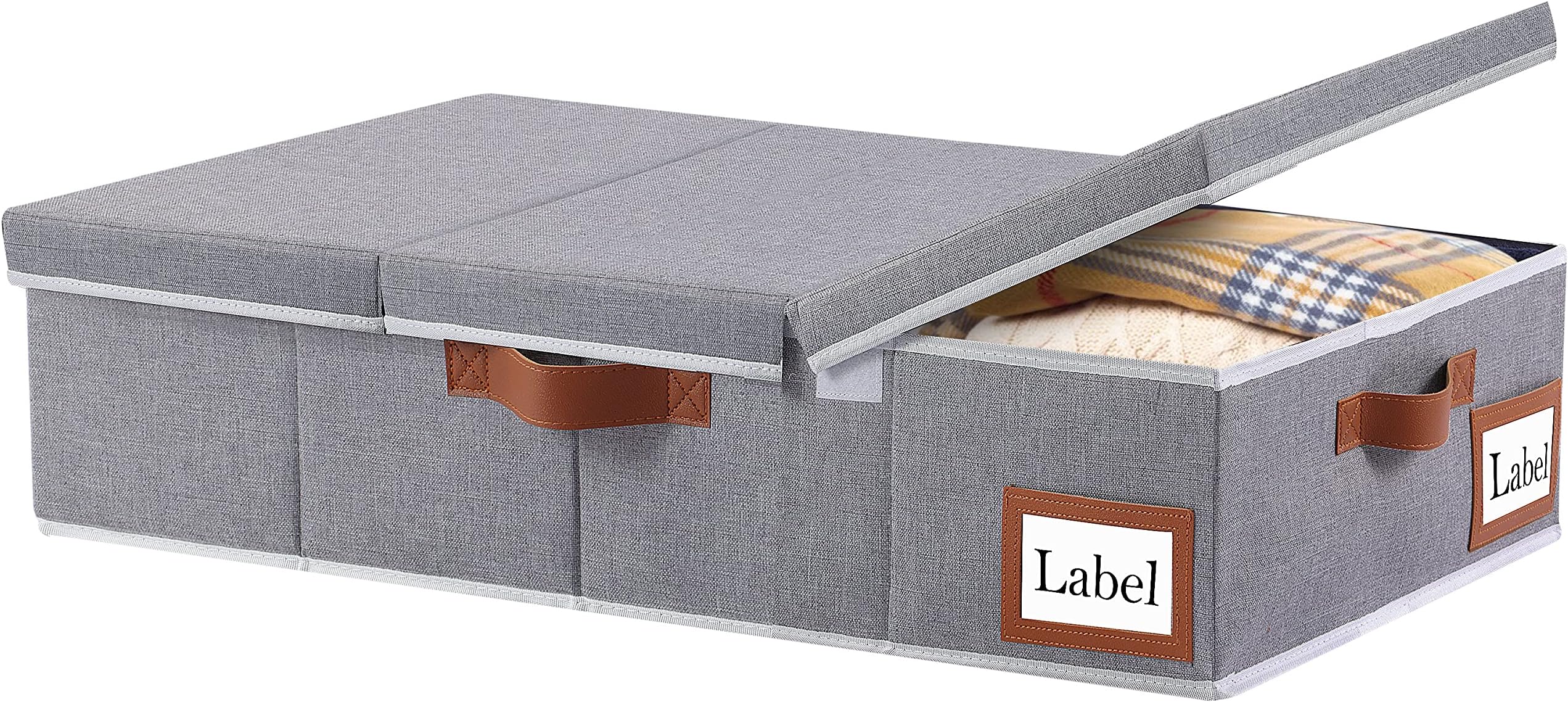 JUPELI 2 Stück Faltbarer Unterbettkommode Stabil, 50L Unterbett