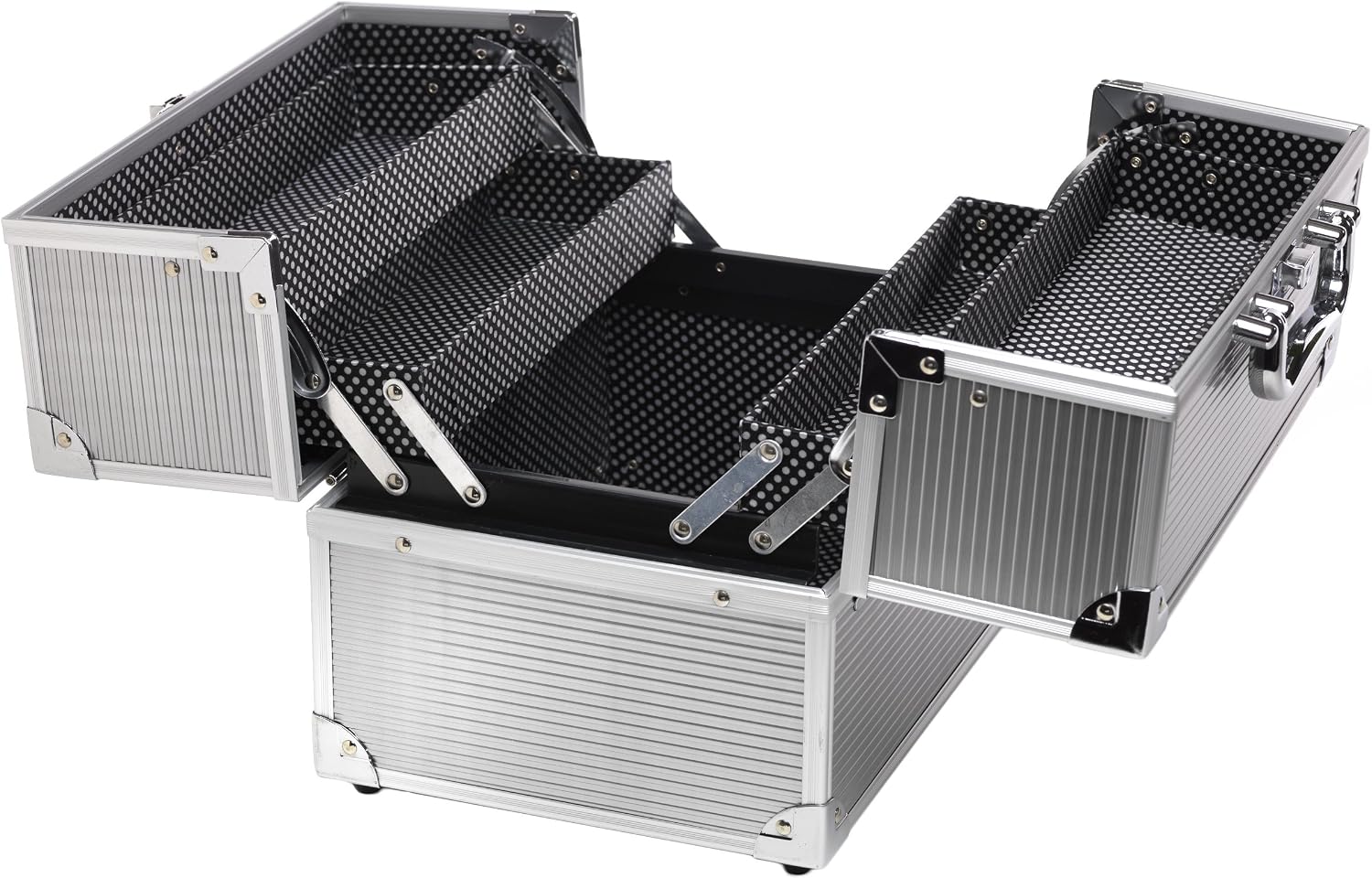 Creative Options Crafters Train Case, Silver 12 x 10 x 8.5