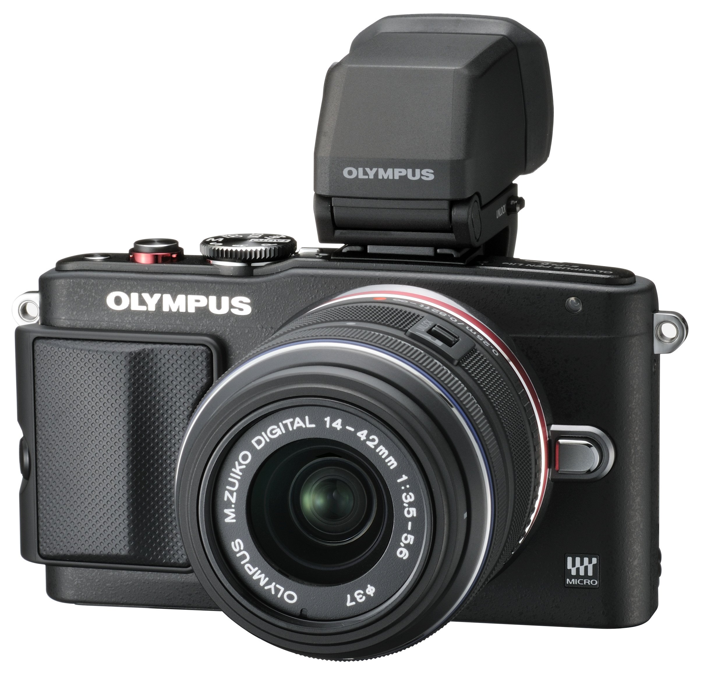 Olympus Olympus VF-4 elektronischer Sucher (2,3 Megapixel, natürliche Farbwiedergabe, 2-Fach Opt. Zoom)
