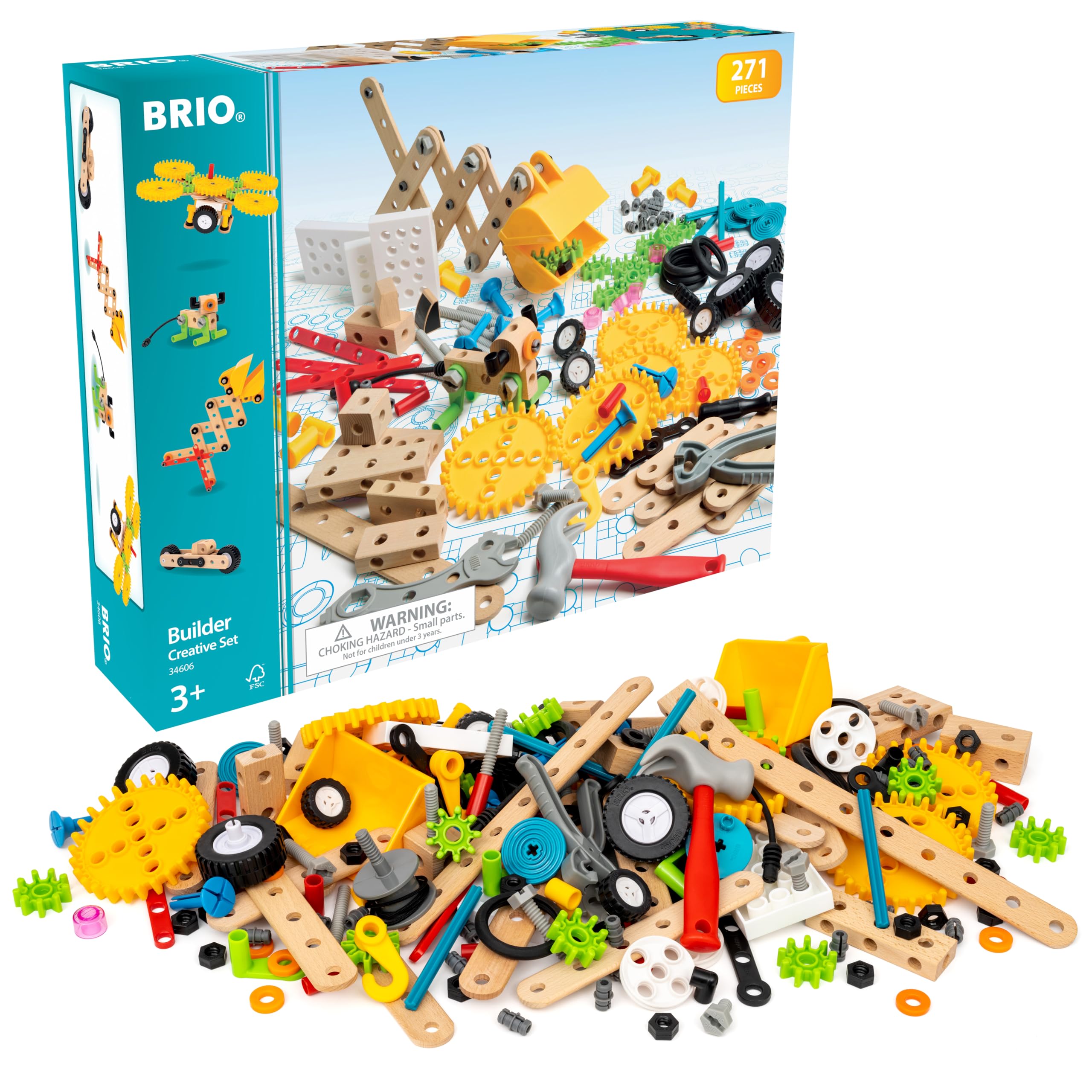 BRIO Builder Creative Construction Set - STEM Building, Learning, Educational Toys For Ages 3 Years Up