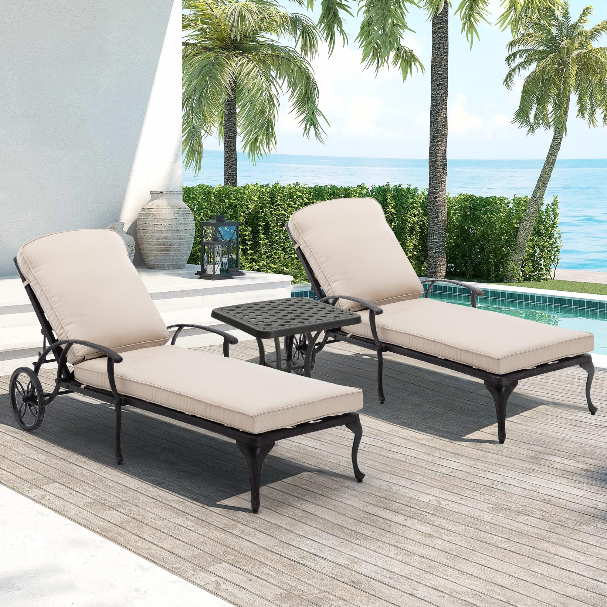 Villeston Outdoor Chaise Lounge Set