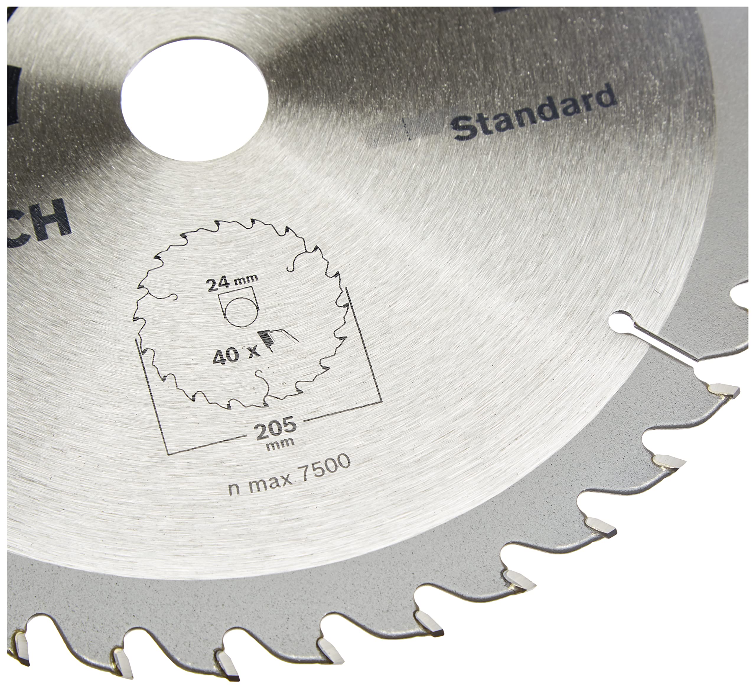 Bosch 1x Kreissägeblatt Standard (Sägeblatt für Holz, Ø 205 x 2.2 