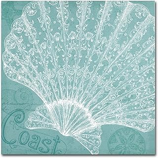 Trademark Fine Art Aqua Treasure III Artwork by Daphne Brissonnet, 14 by 14-Inch