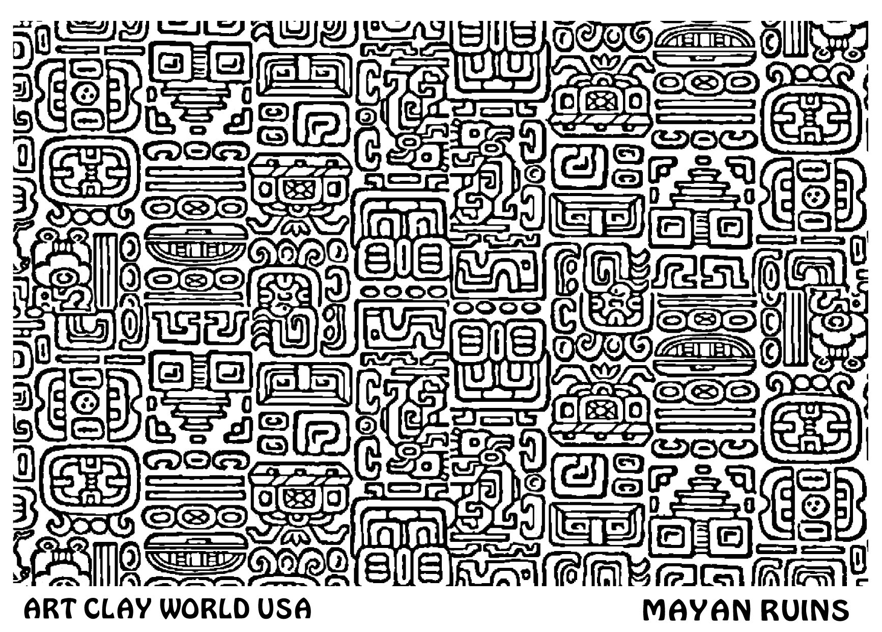 Flexistamps Texture Sheet Mayan Ruins Design - 1 Pc.