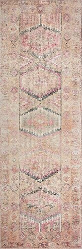 Miniatura 5 de Loloi II, Layla Collection LAY 17 - Tapete tradicional, Rosado, 7 pies 6 pulgadas x 9 pies 6 pulgadas