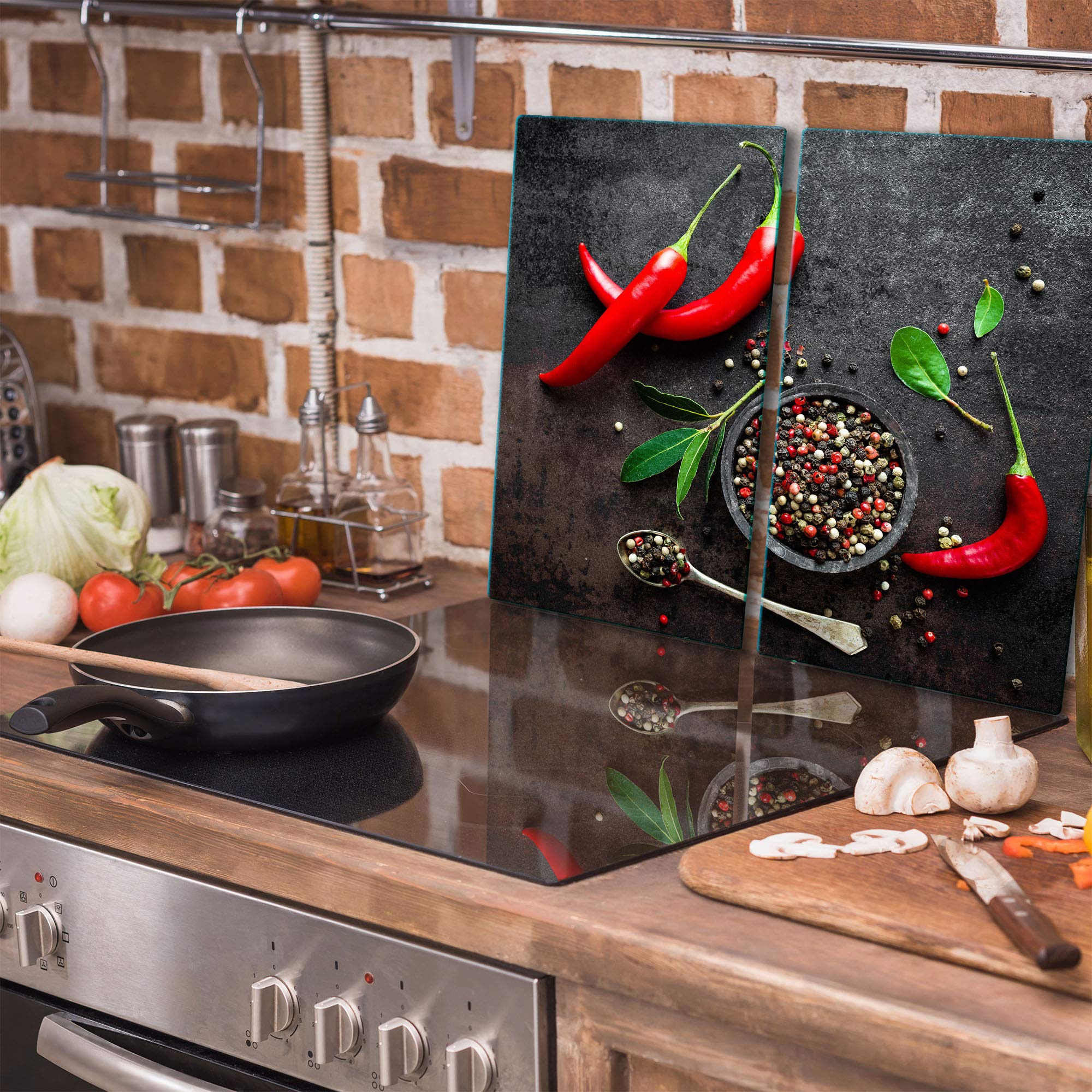 Plaque Protection Vitrocéramique Induction 2 Pièces|Couvre Plaque De