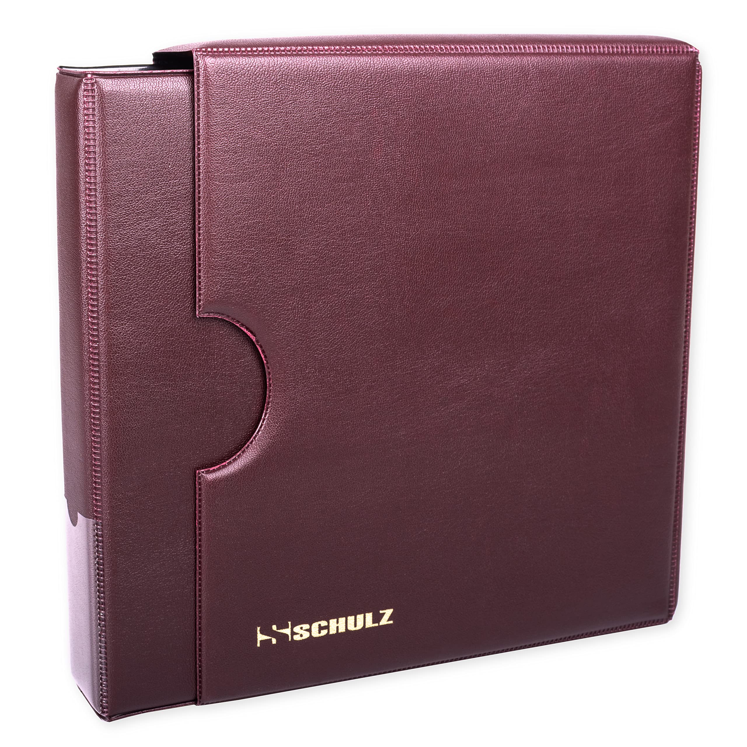 C Collector Maroon Coin Collection Album With Sleeve/Cover – £5, Crown, Storage Binder For 120 Coins – Collecting Holder - Money Book - Protect And Store Schulz Coin Album